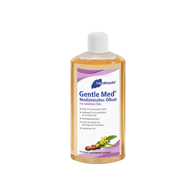 Flasche Gentle Med® Medizinisches Ölbad von Meditrade, 500 ml.