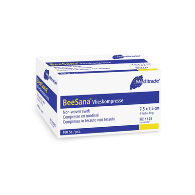 Vlieskompresse steril, BeeSana®, 4-fach, 30 g