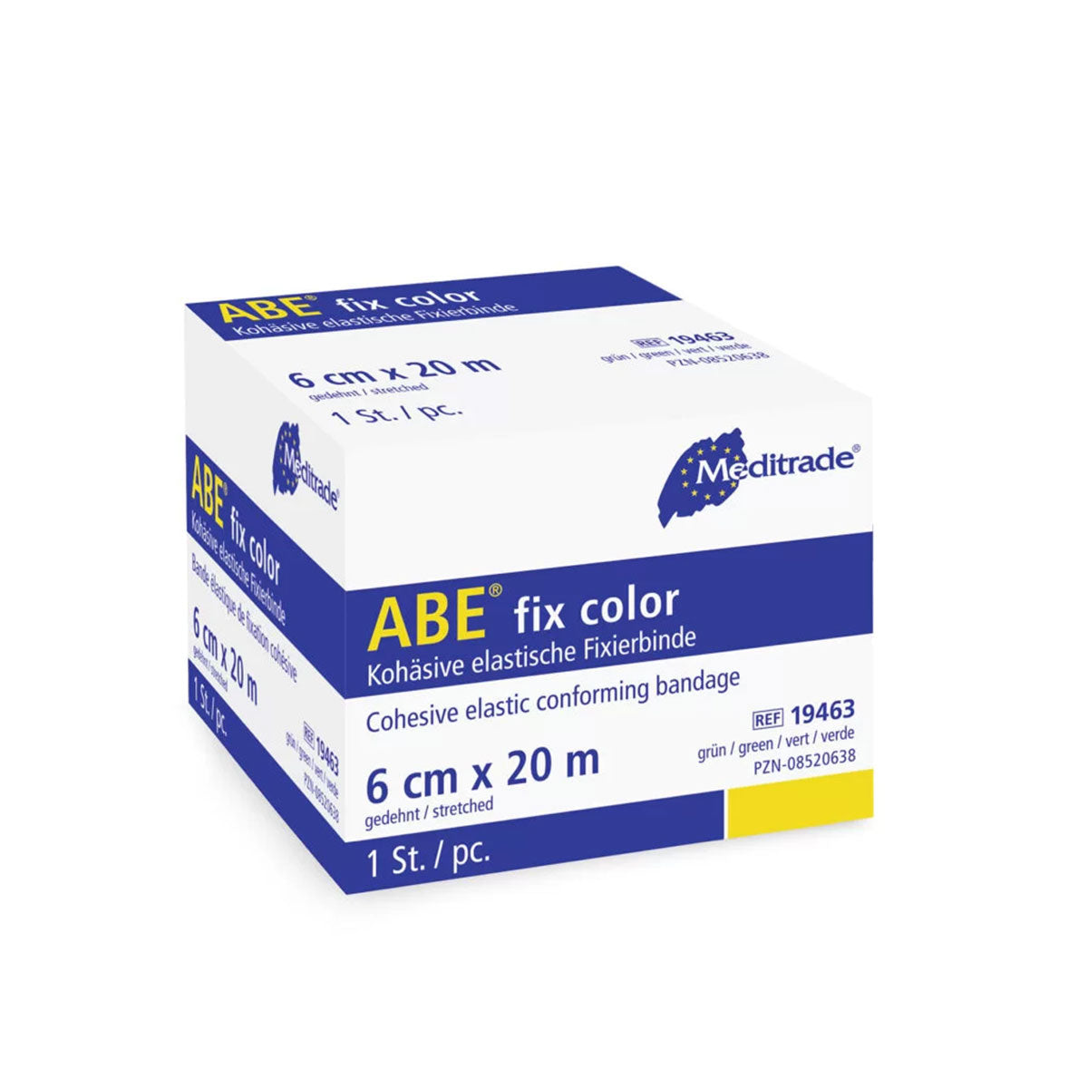 ABE® Fix Colour Fixierverband in verschiedenen Farben, selbsthaftend und elastisch, für professionelle und private Anwendungen.