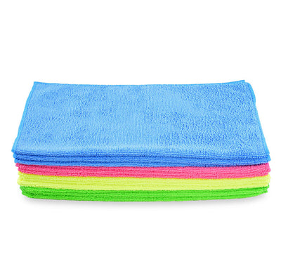 Mikrofasertücher, Set mit vier Farben, 32 x 32 cm, 12 Stück