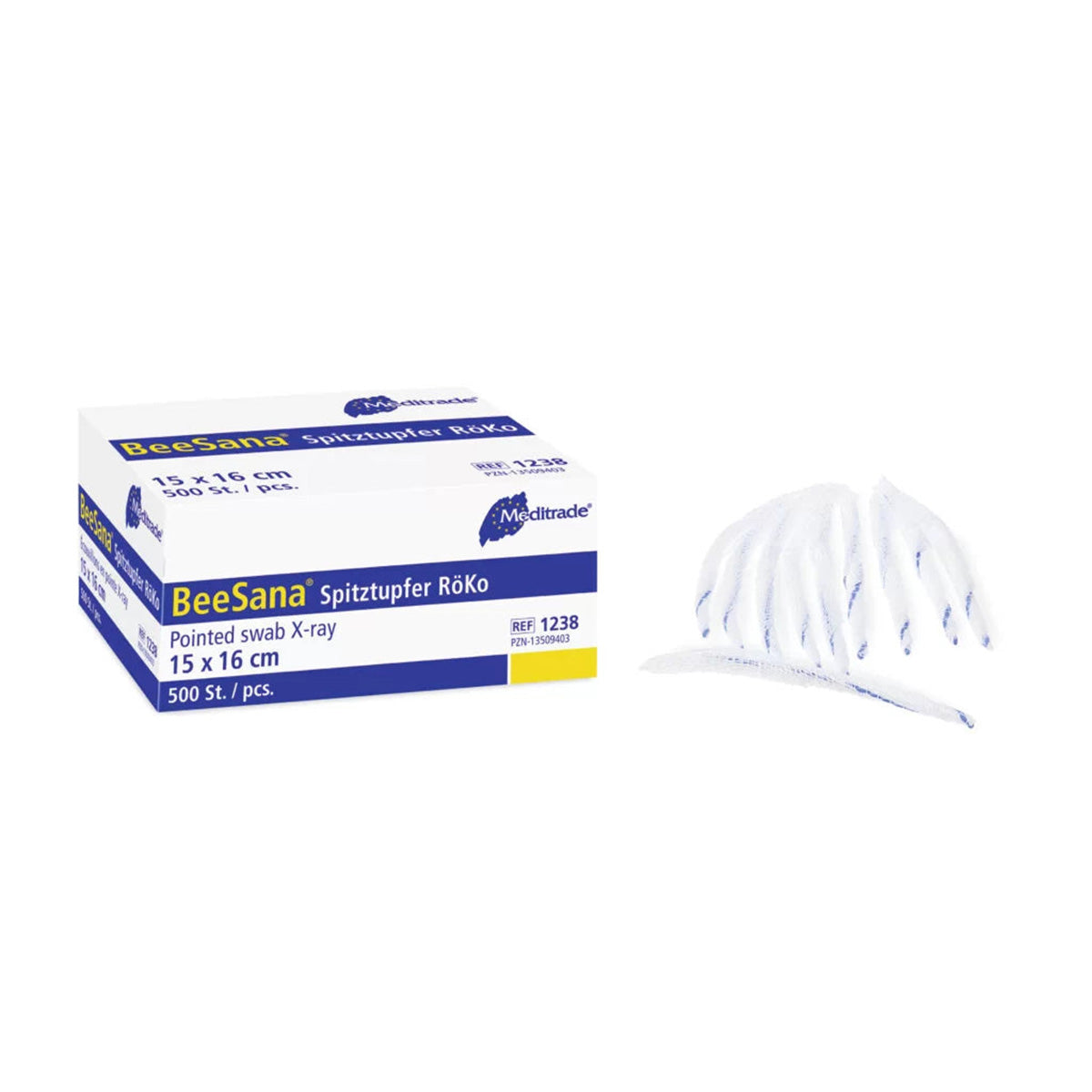 Spitztupfer BeeSana®, 15 x 16 cm, 40 x 10 Stück, doppelt steril